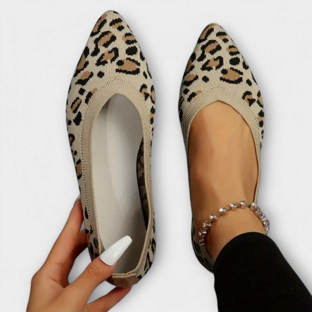 Leopard Print Pointed Flats