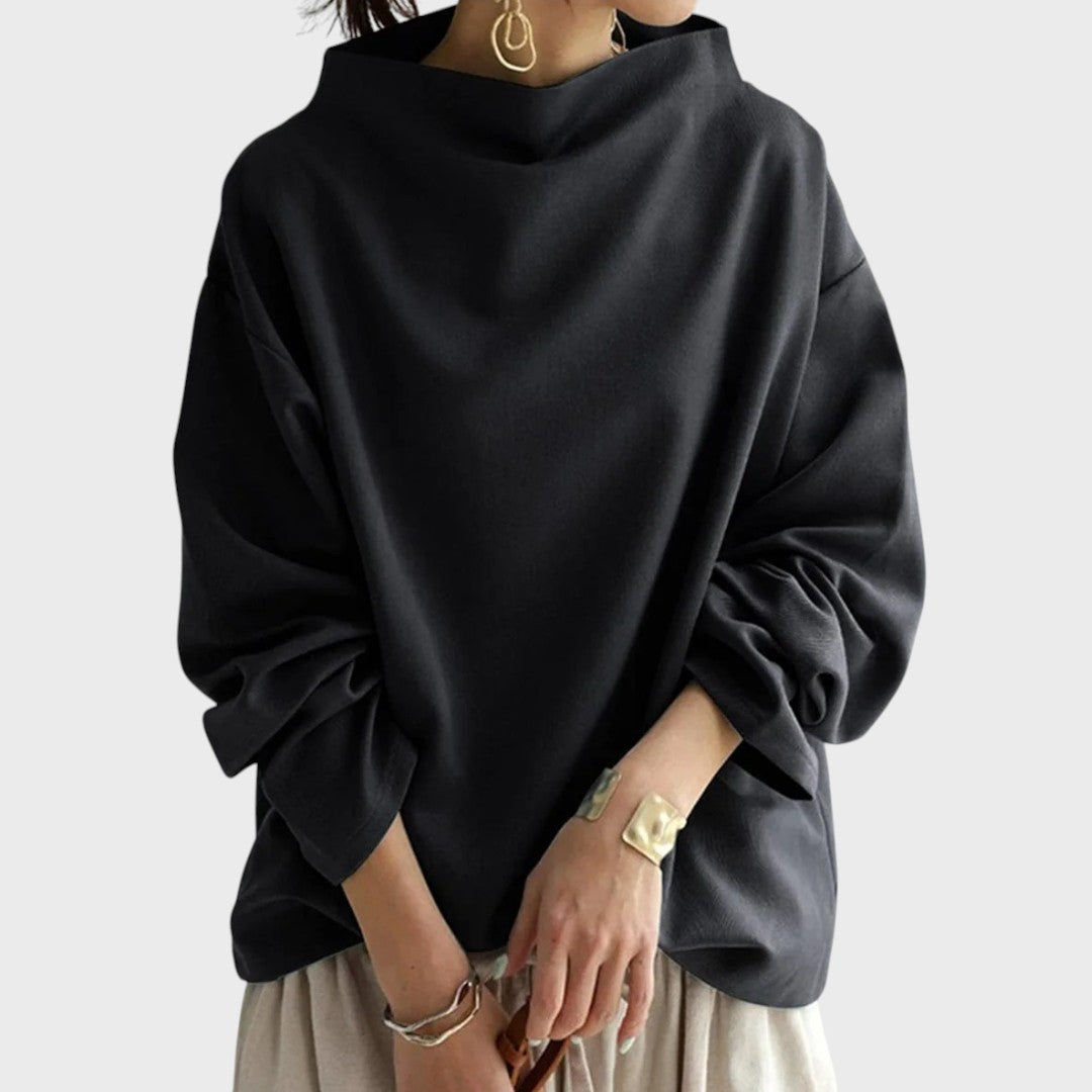 Elly | Soft Knitted Top with High Collar