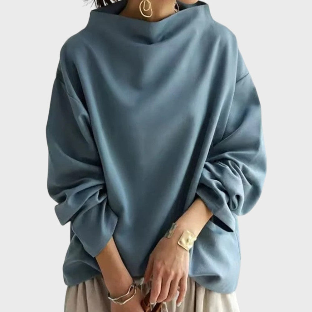 Elly | Soft Knitted Top with High Collar