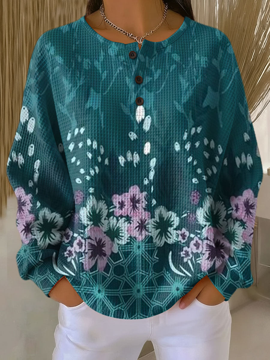 Nora - Pullover with Floral Design