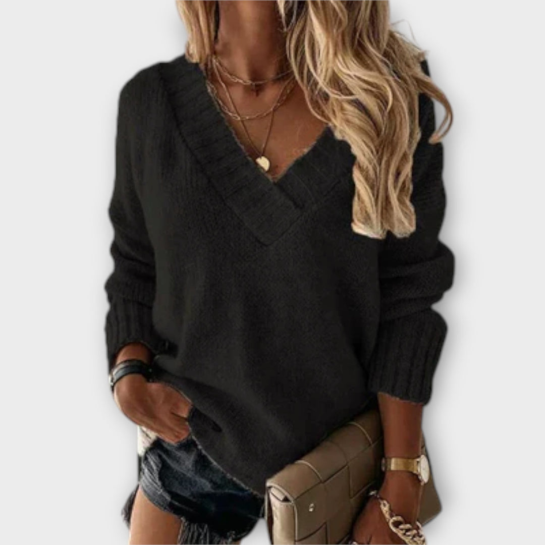 Jane - Cosy V-Neck Jumper