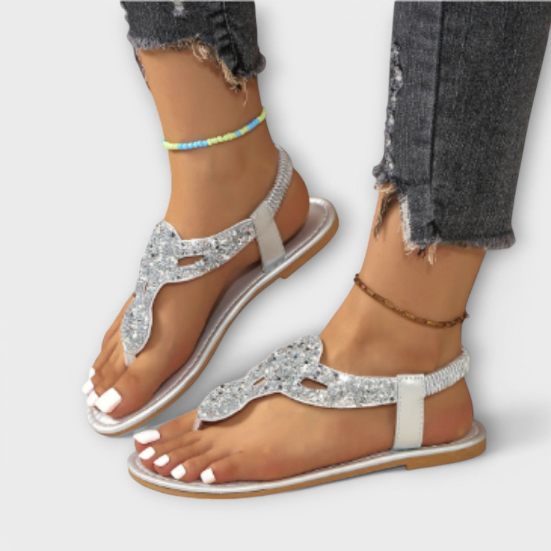 Kaelie – Orthopaedic Sandal with Crystals for Heavenly Comfort
