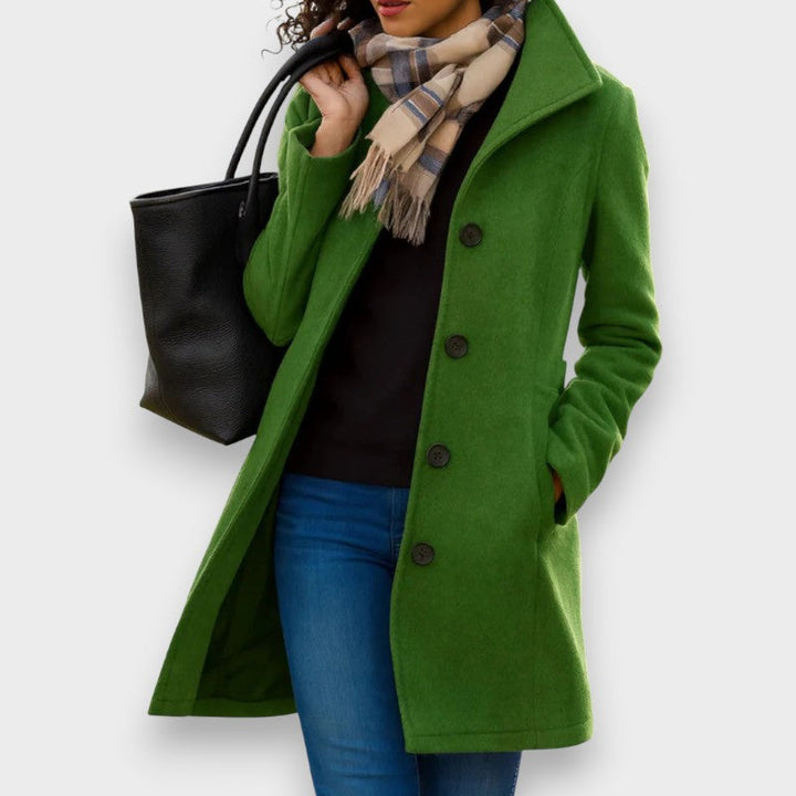 Carla | Classic Coat with Elegant Buttons