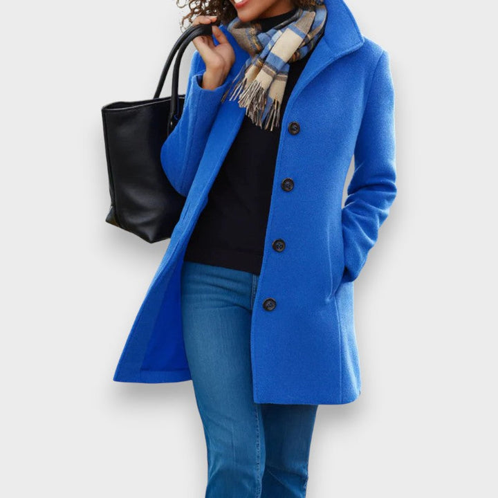 Carla | Classic Coat with Elegant Buttons